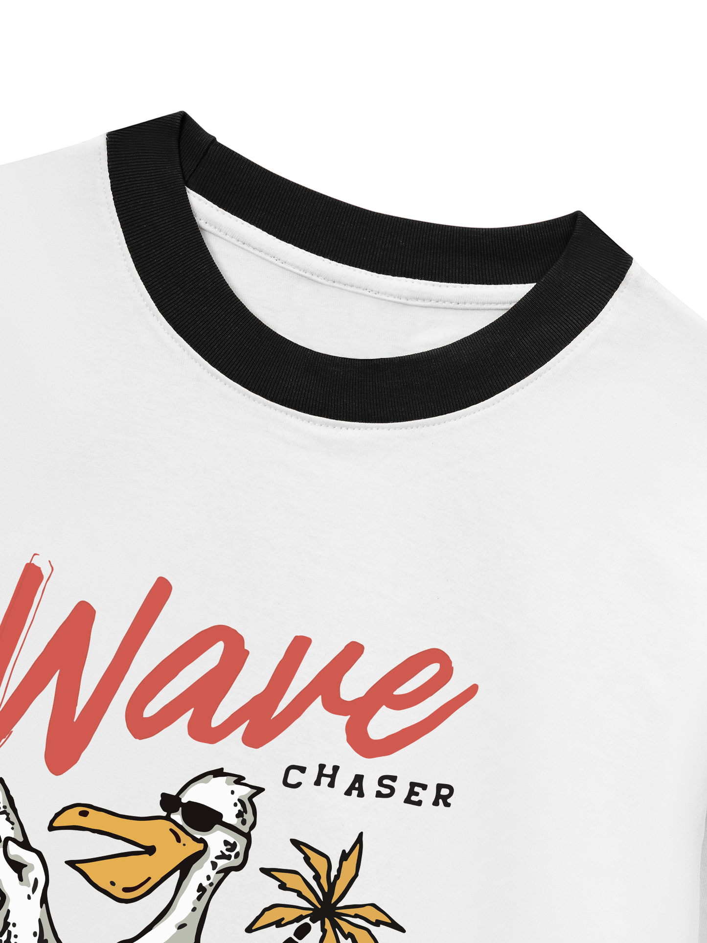 Áo Thun Ringer Relaxed Fit Ocean Duck Waves