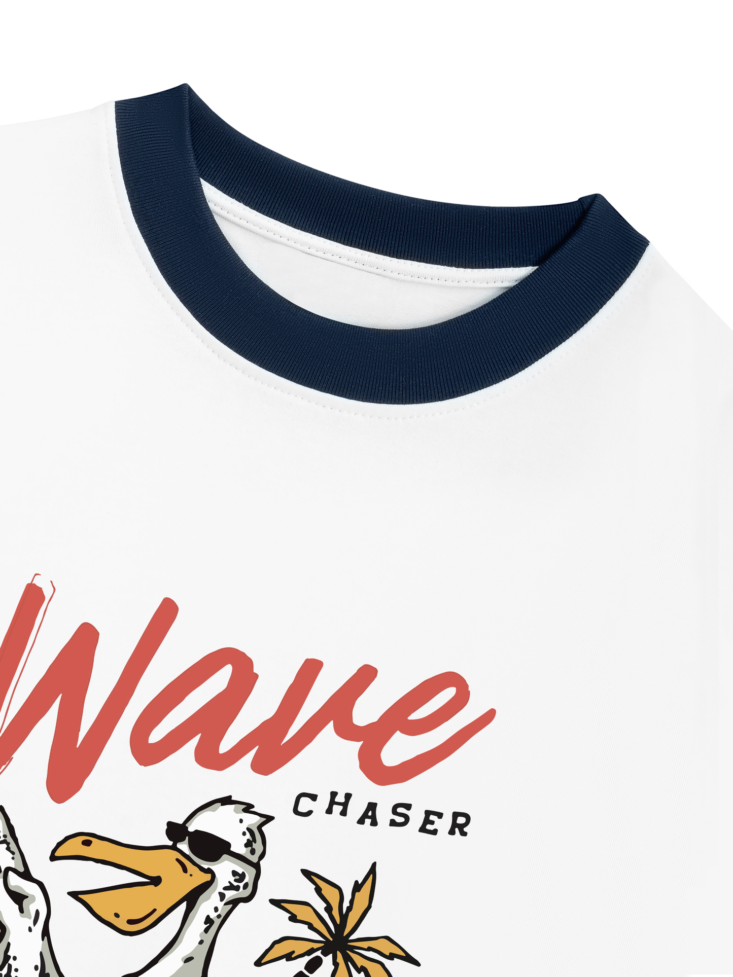 Áo Thun Ringer Relaxed Fit Ocean Duck Waves