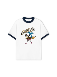 Áo Thun Ringer Relaxed Fit Ocean Shark Surf