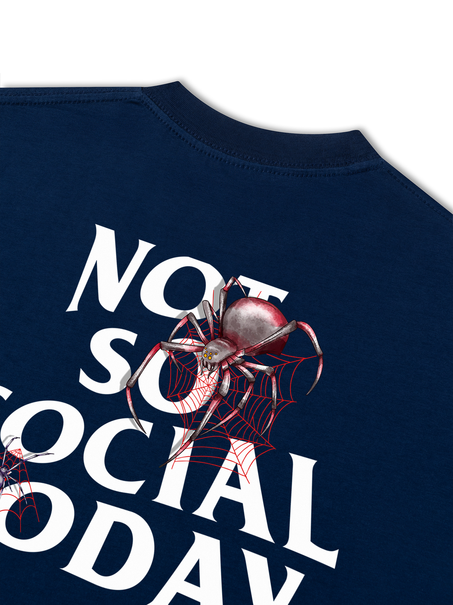 Áo Thun Relaxed Fit Not So Social Today Spider Webs