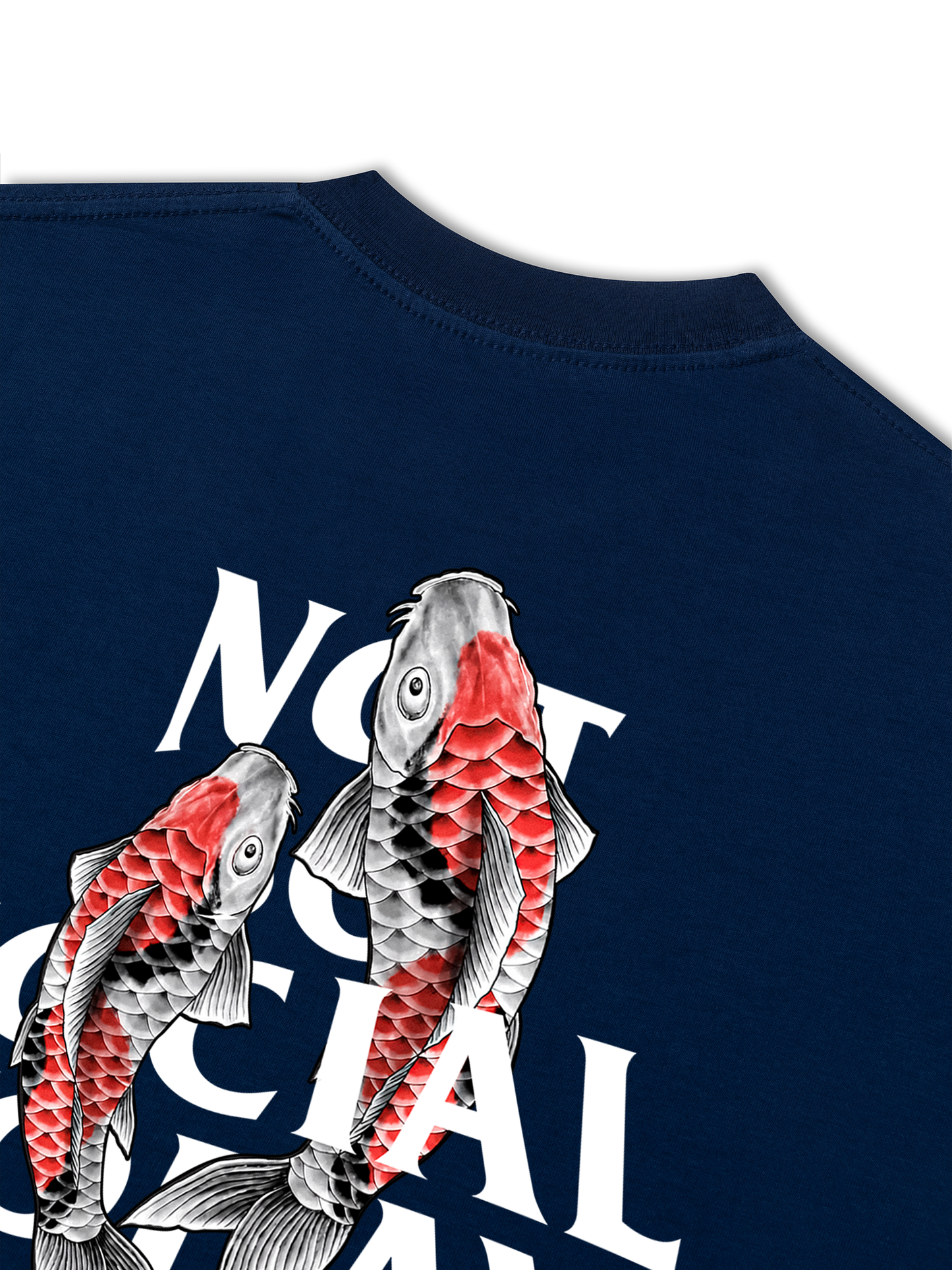 Áo Thun Relaxed Fit Not So Social Today Koi Harmony