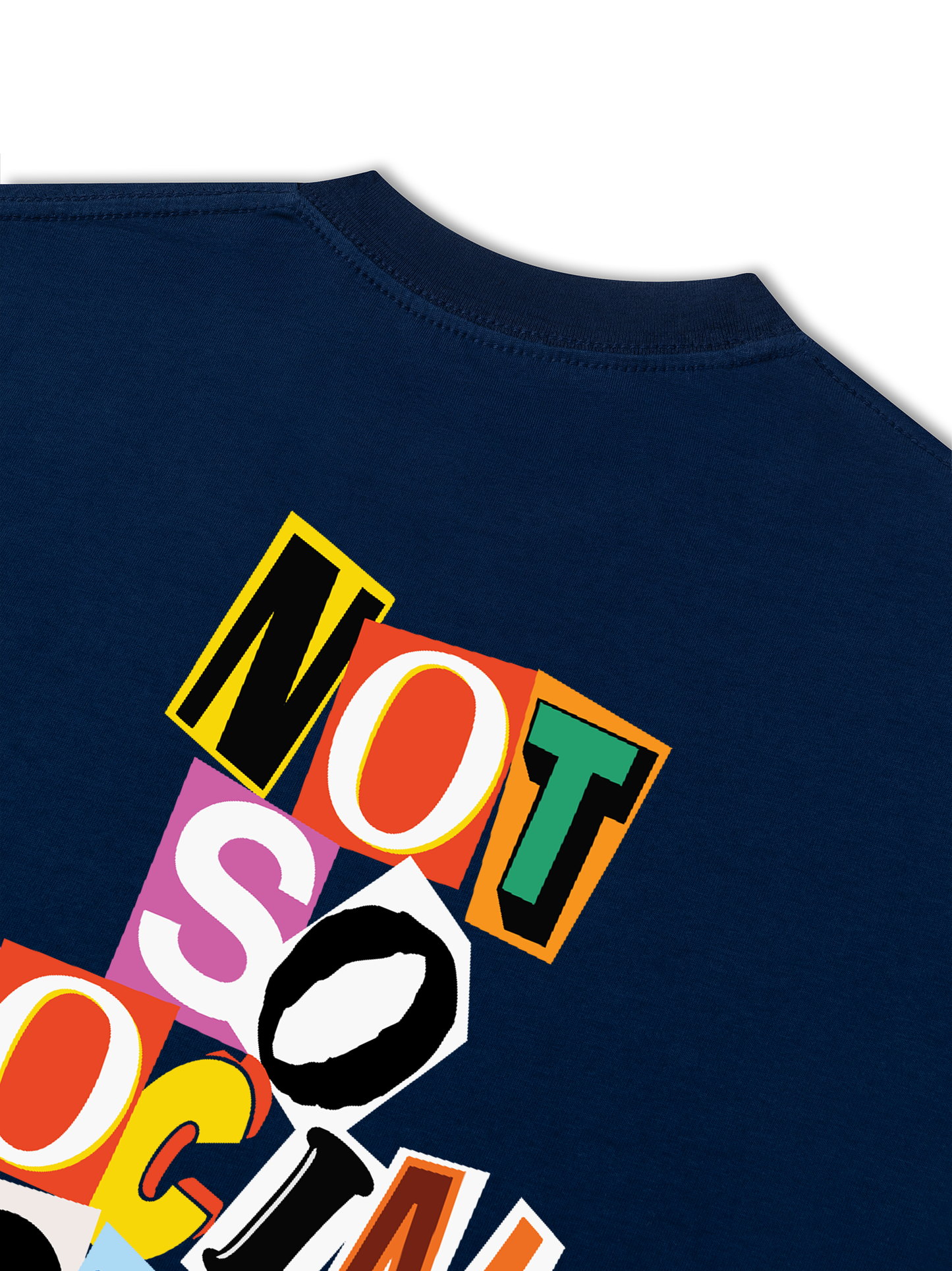 Áo Thun Relaxed Fit Not So Social Today Scrapped Notes