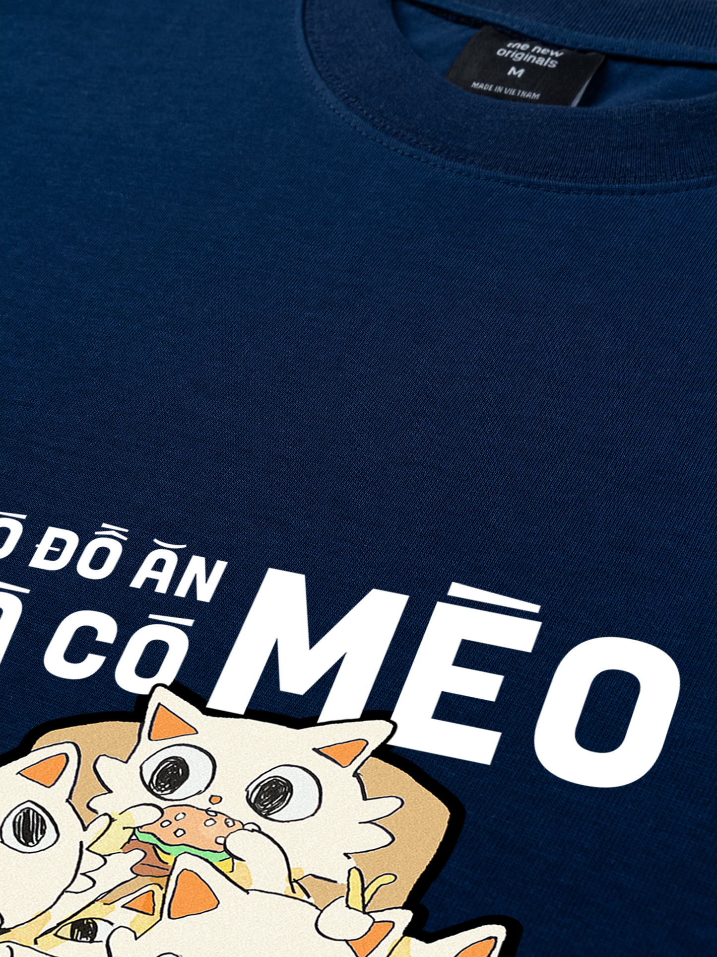 Áo Thun Relaxed Fit Hội Mèo Hăm Ăn