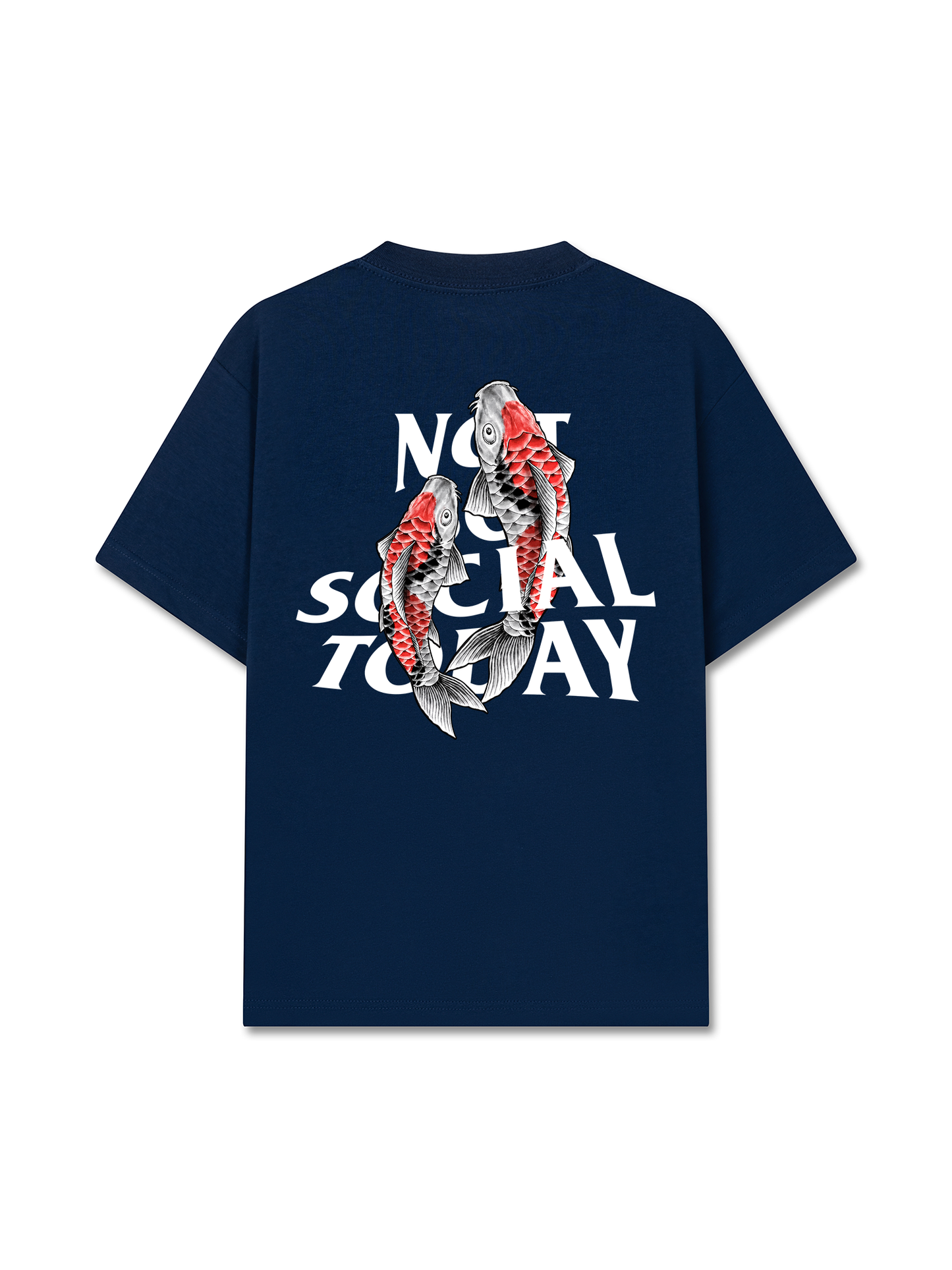 Áo Thun Relaxed Fit Not So Social Today Koi Harmony