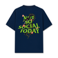Áo Thun Relaxed Fit Not So Social Today Cherry Snake