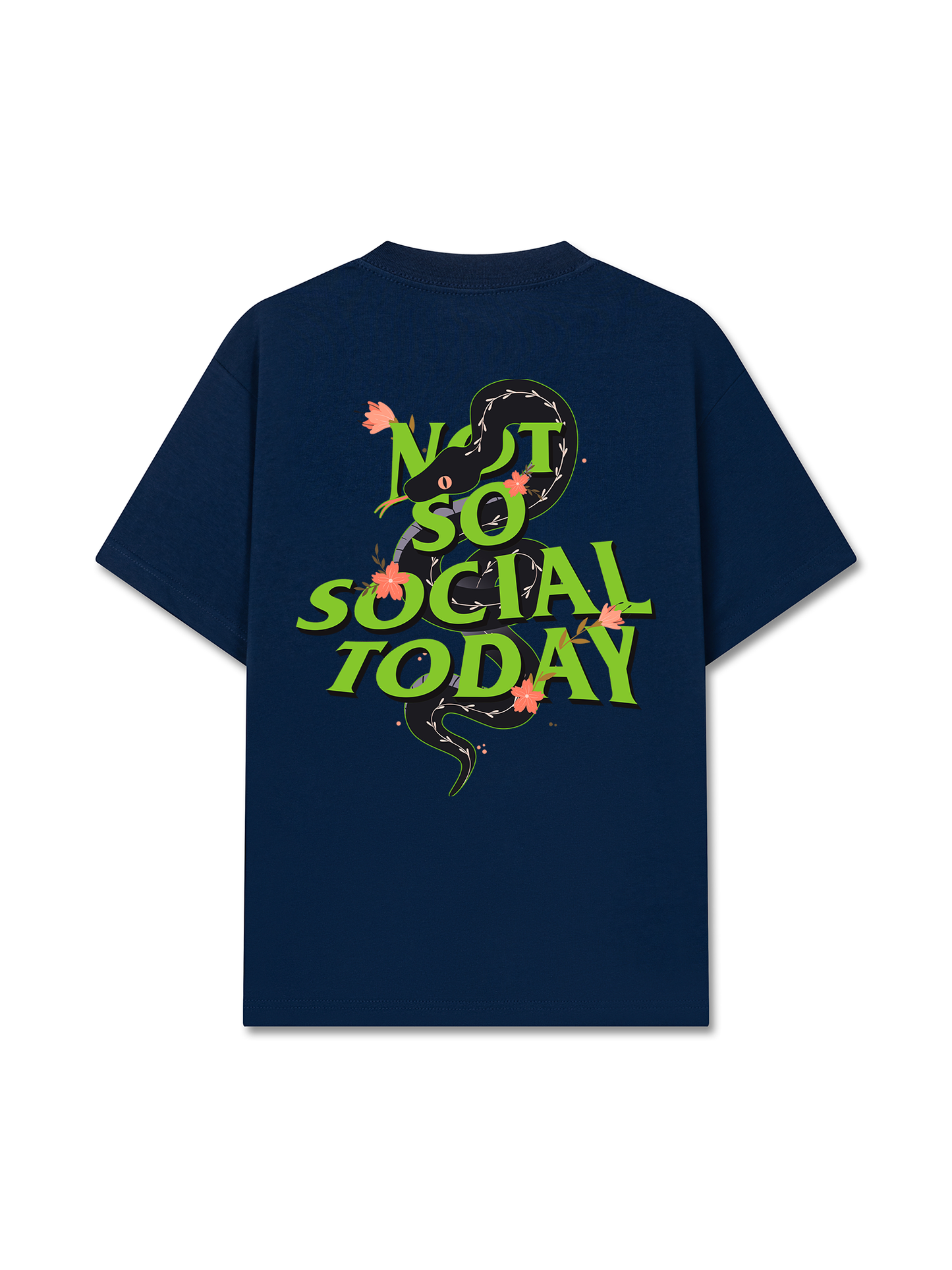 Áo Thun Relaxed Fit Not So Social Today Cherry Snake
