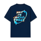 Áo Thun Relaxed Fit Not So Social Today Neon Holographic