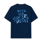 Áo Thun Relaxed Fit Not So Social Today Blue Dragon