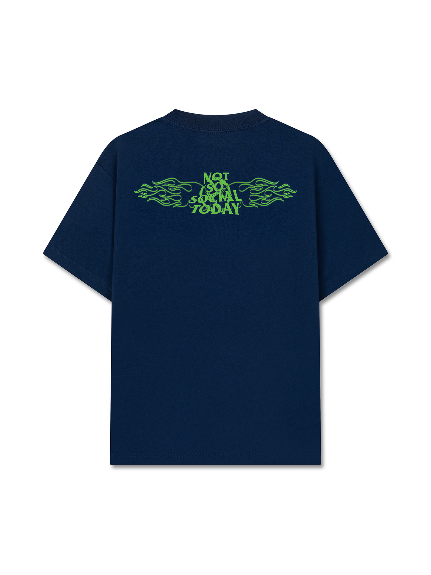 Áo Thun Relaxed Fit Not So Social Today Green Fire