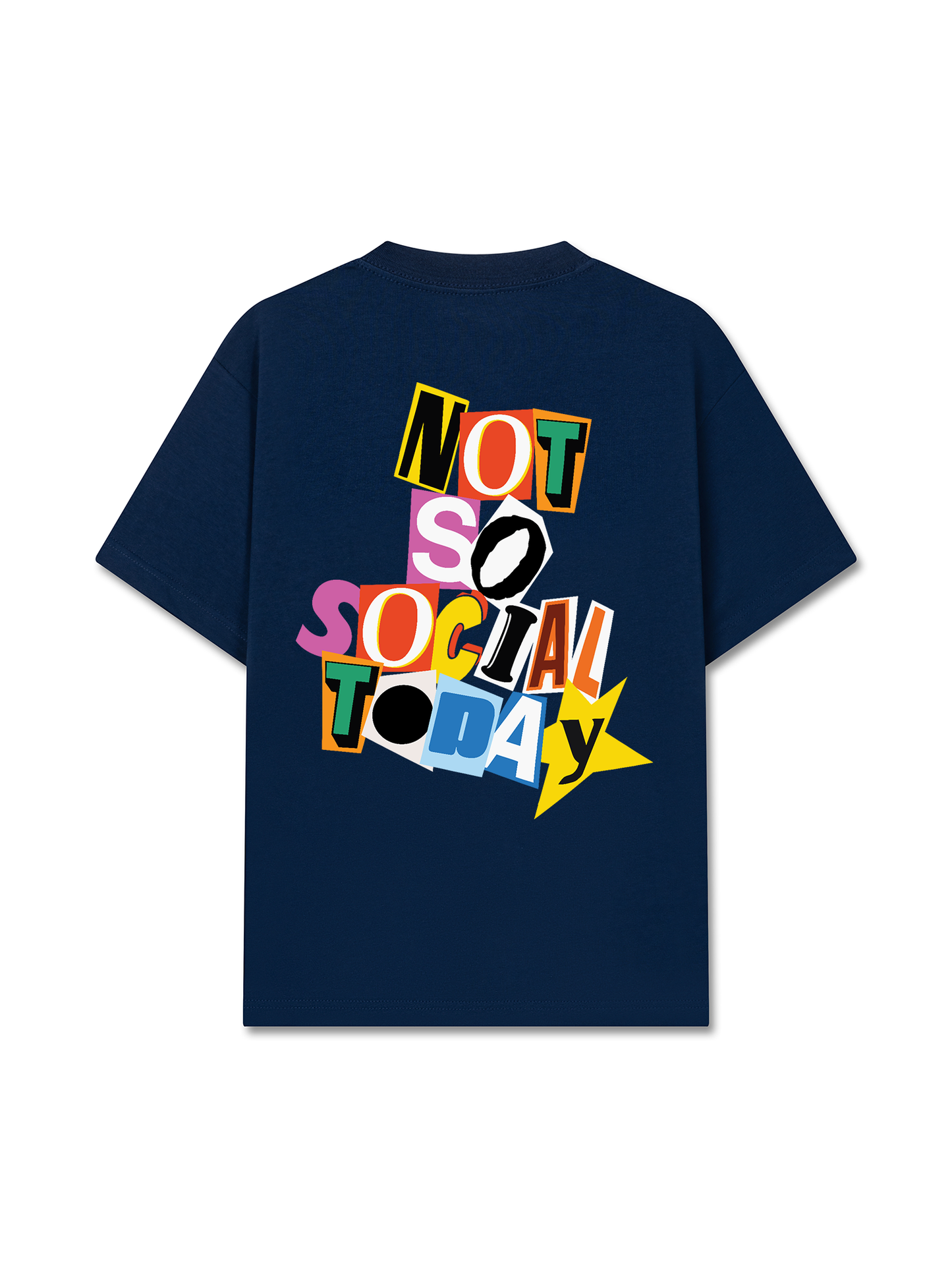 Áo Thun Relaxed Fit Not So Social Today Scrapped Notes