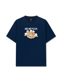 Áo Thun Relaxed Fit Hội Mèo Mê Pizza