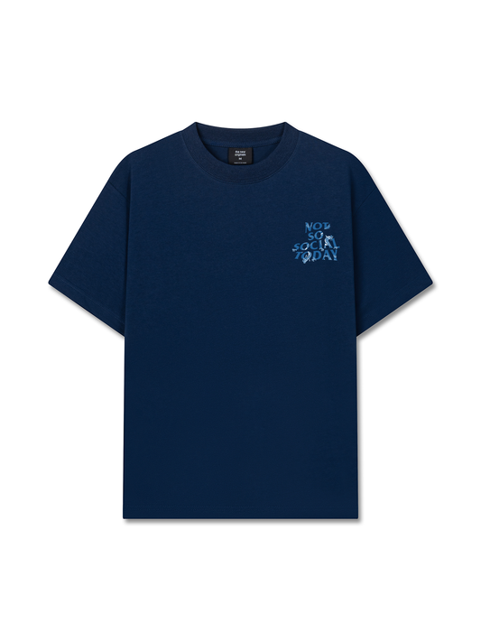 Áo Thun Relaxed Fit Not So Social Today Blue Dragon