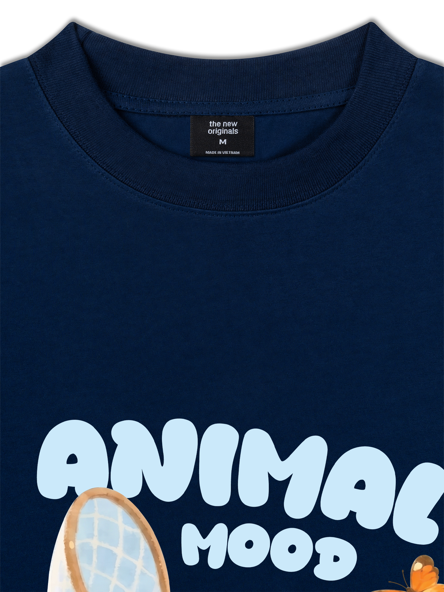 Áo Thun Relaxed Fit Animal Beaver Catches Butterflies