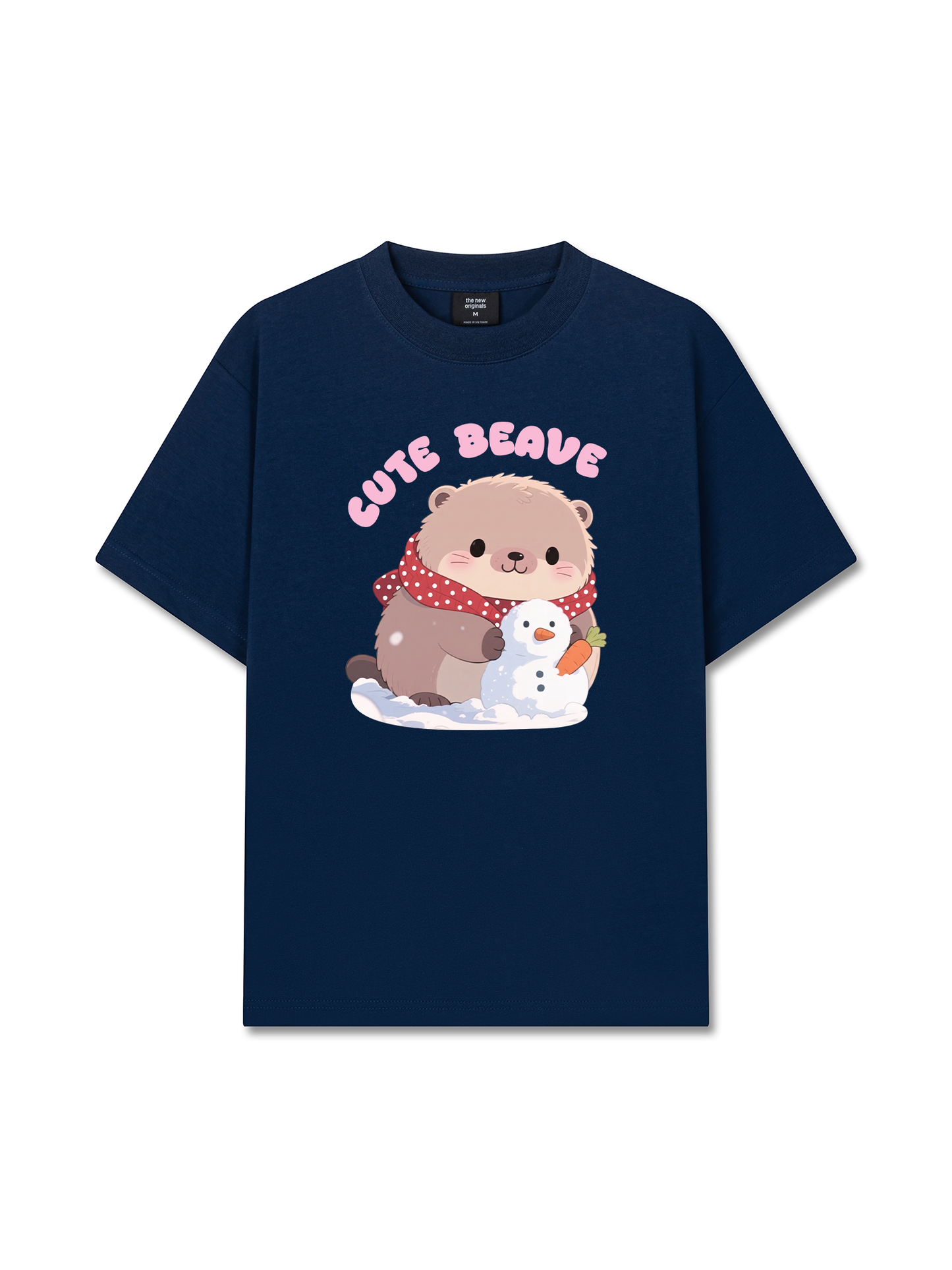 Áo Thun Relaxed Fit Animal Red Cute Beaver