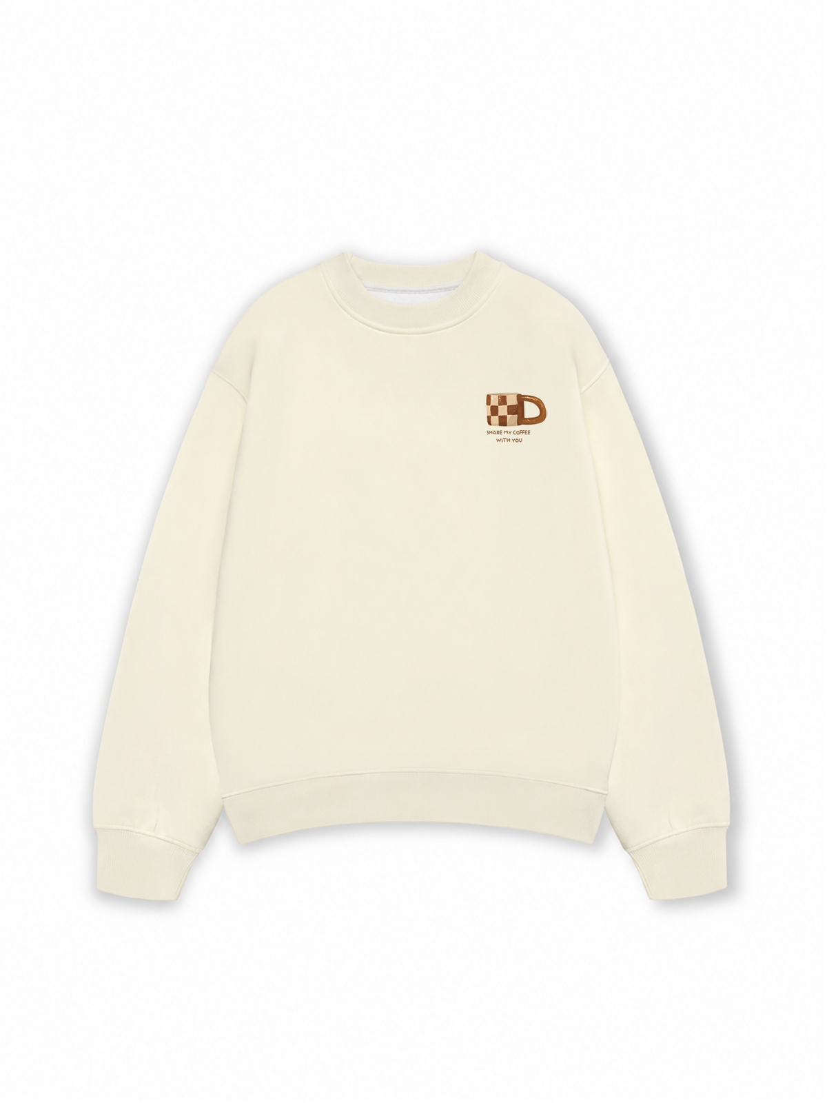 Áo Sweater Nỉ Hai Da Willing To Share My Coffee With You