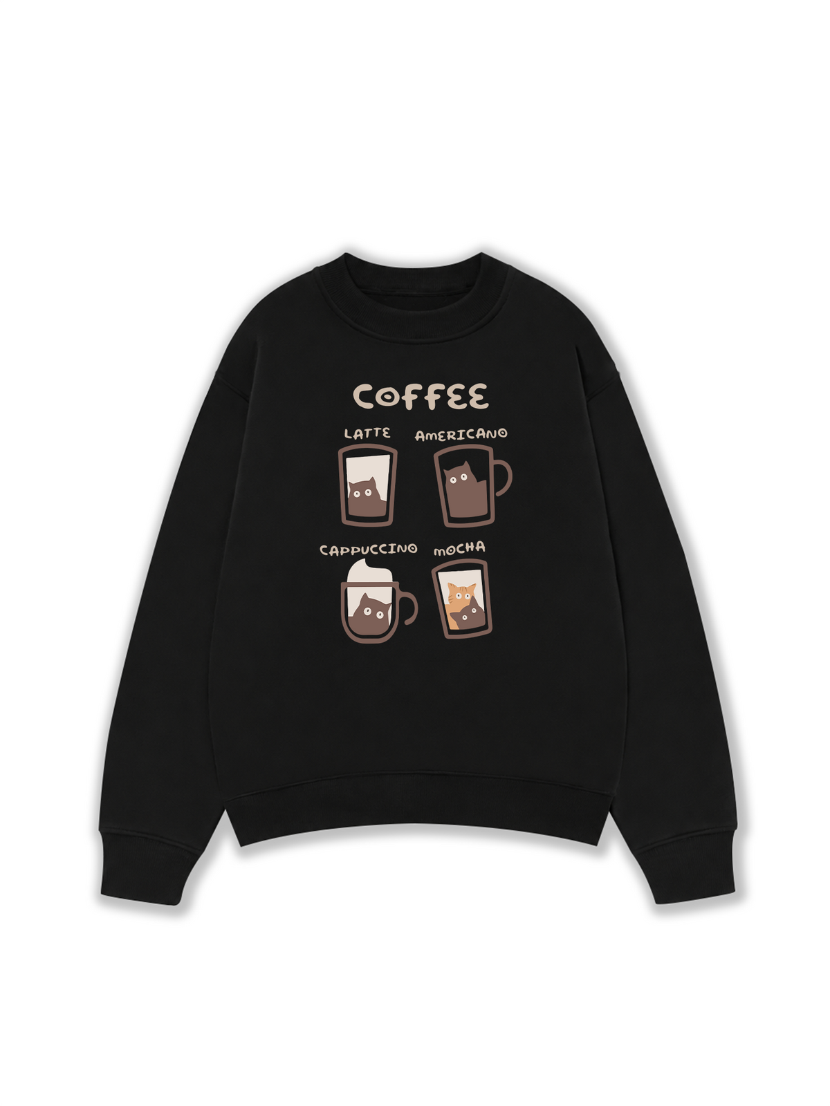 Áo Sweater Nỉ Hai Da Coffee Latte Americano Capuccino Mocha