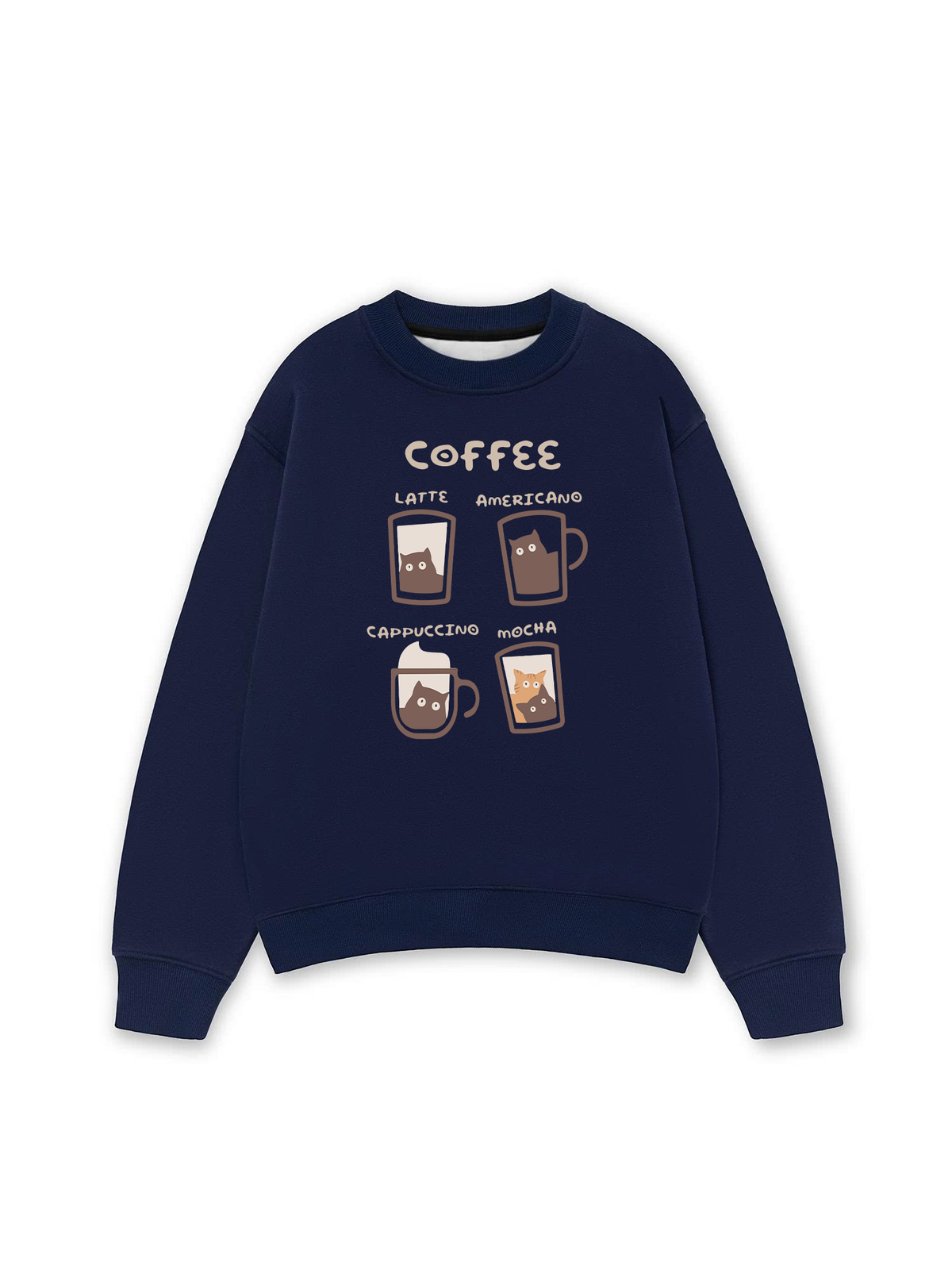Áo Sweater Nỉ Hai Da Coffee Latte Americano Capuccino Mocha