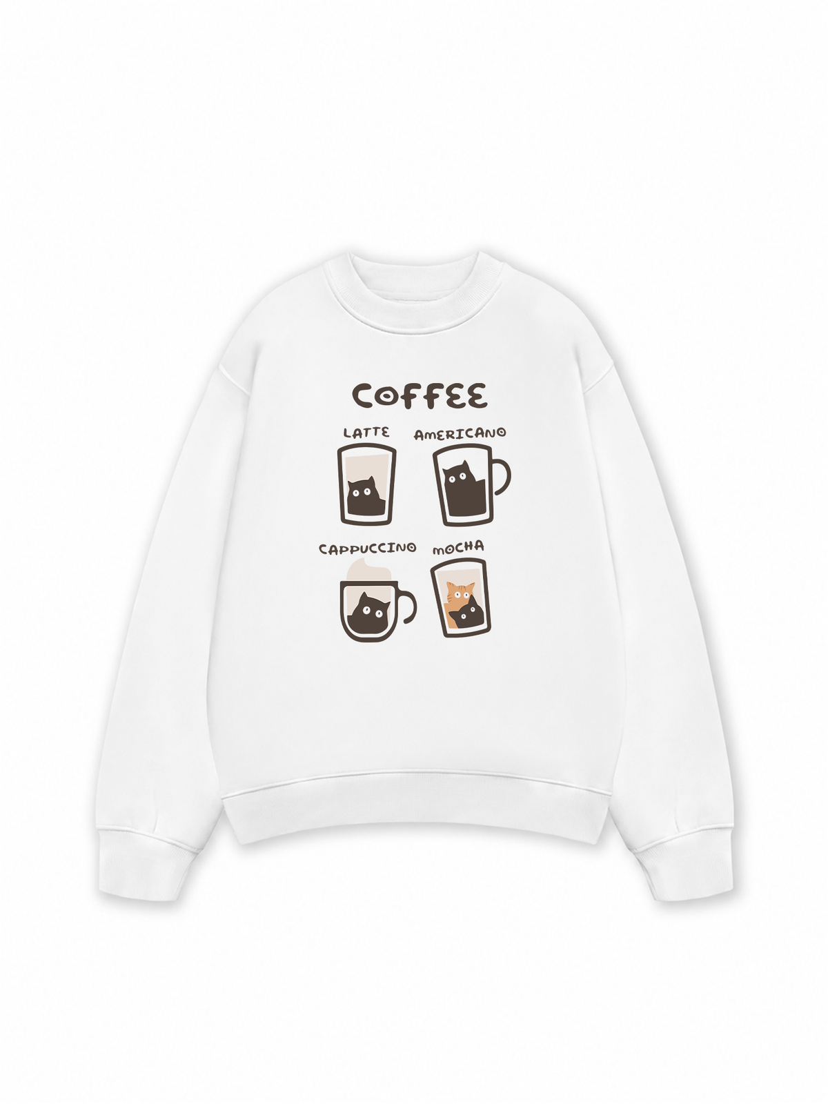 Áo Sweater Nỉ Hai Da Coffee Latte Americano Capuccino Mocha