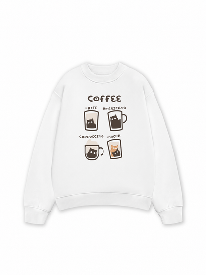 Áo Sweater Nỉ Hai Da Coffee Latte Americano Capuccino Mocha