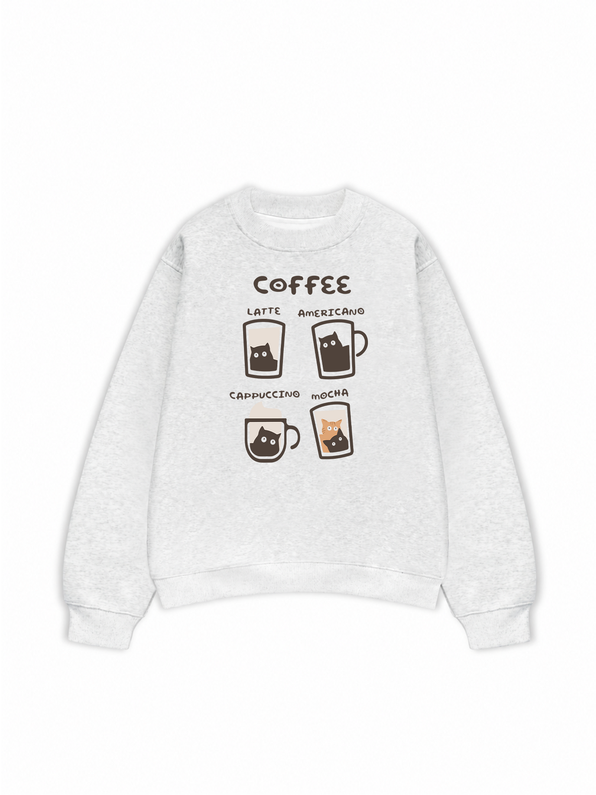 Áo Sweater Nỉ Hai Da Coffee Latte Americano Capuccino Mocha