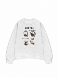 Áo Sweater Nỉ Hai Da Coffee Latte Americano Capuccino Mocha