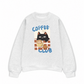 Áo Sweater Nỉ Hai Da Coffee Club Black Cat