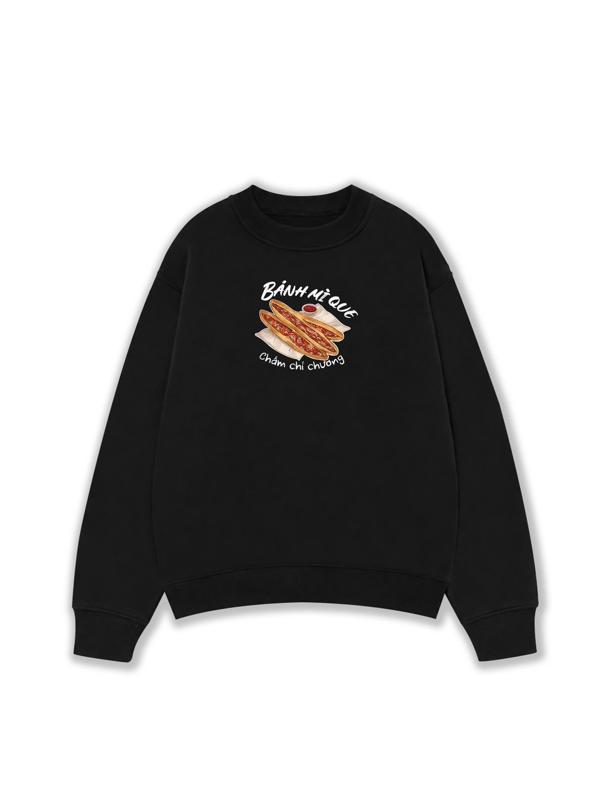 Áo Sweater Nỉ Hai Da Bánh Mì Que Chấm Chí Chương