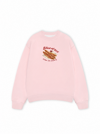 Áo Sweater Nỉ Hai Da Bánh Mì Que Chấm Chí Chương