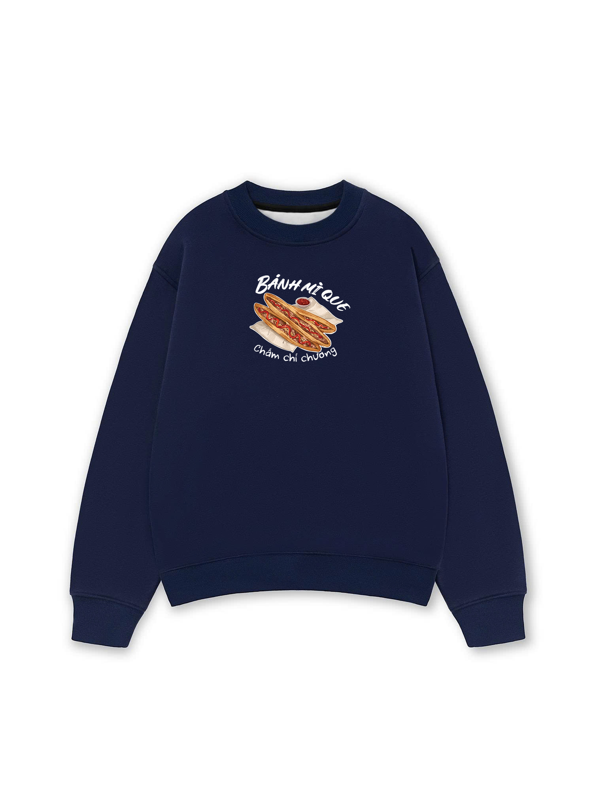 Áo Sweater Nỉ Hai Da Bánh Mì Que Chấm Chí Chương