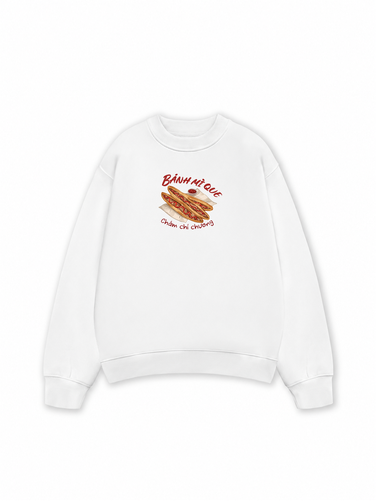 Áo Sweater Nỉ Hai Da Bánh Mì Que Chấm Chí Chương