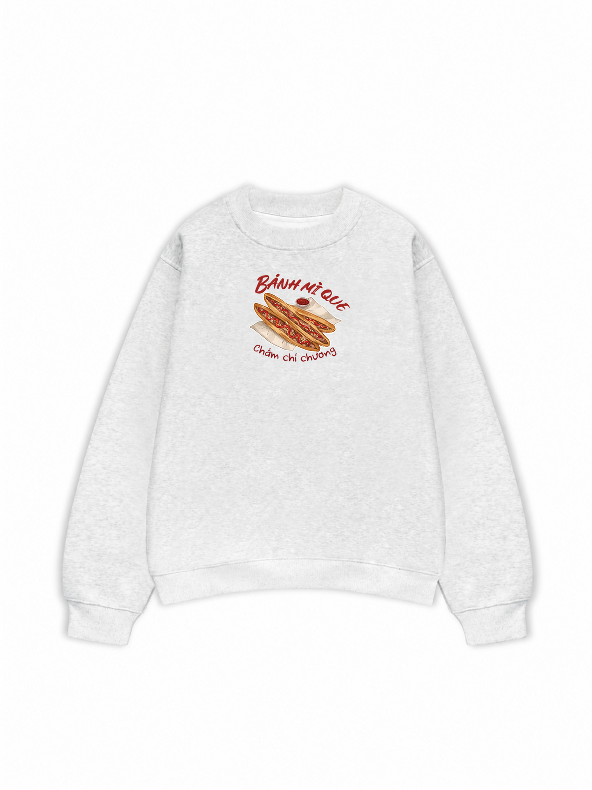 Áo Sweater Nỉ Hai Da Bánh Mì Que Chấm Chí Chương