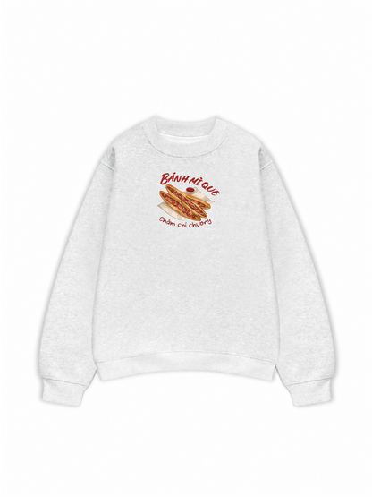 Áo Sweater Nỉ Hai Da Bánh Mì Que Chấm Chí Chương