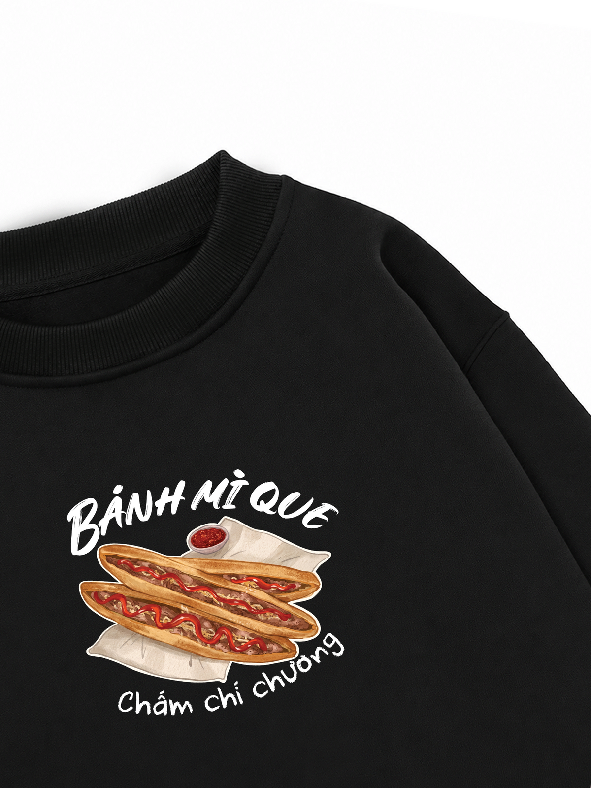 Áo Sweater Nỉ Hai Da Bánh Mì Que Chấm Chí Chương