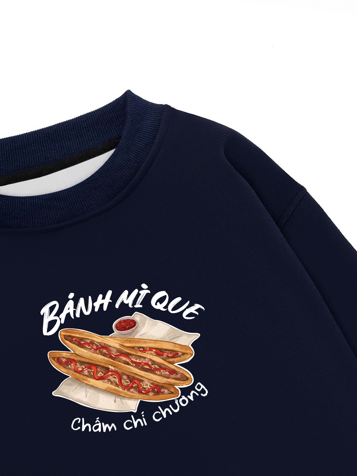 Áo Sweater Nỉ Hai Da Bánh Mì Que Chấm Chí Chương