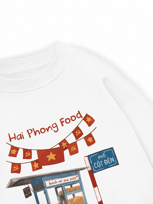 Áo Sweater Nỉ Hai Da Hai Phong Food Phố Cột Đèn