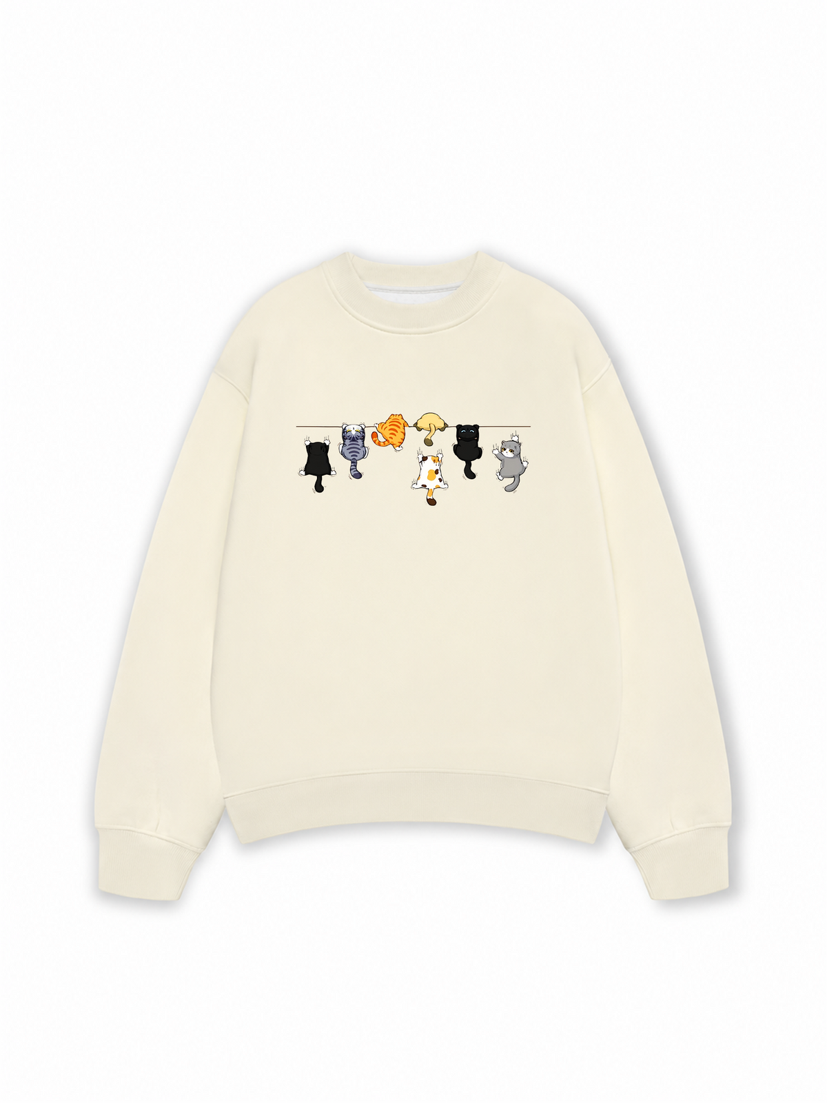 Áo Sweater Nỉ Hai Da TNO Cat Line Up