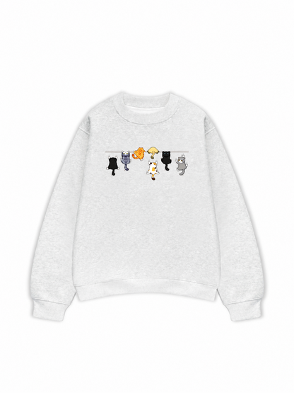 Áo Sweater Nỉ Hai Da TNO Cat Line Up