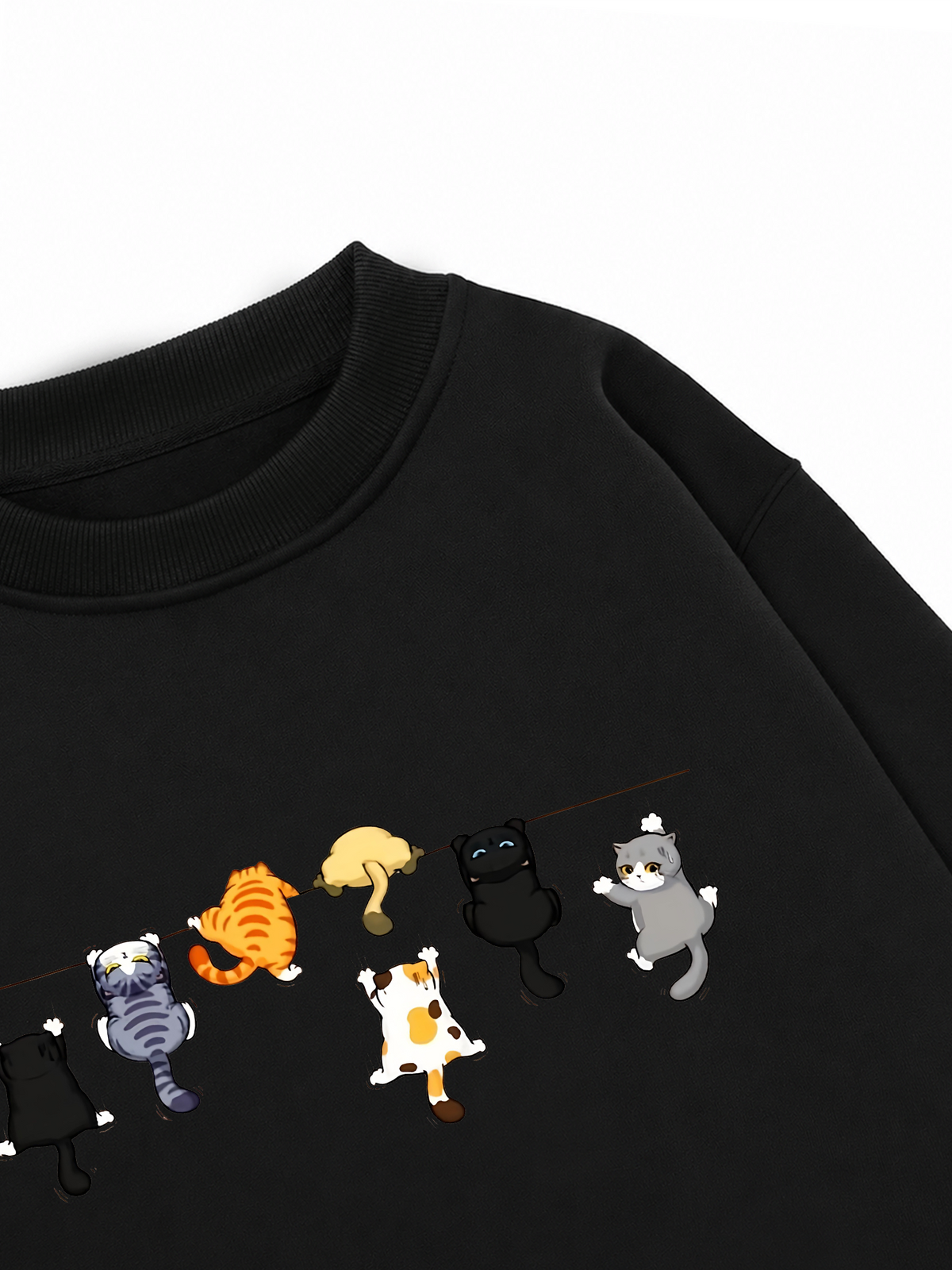 Áo Sweater Nỉ Hai Da TNO Cat Line Up