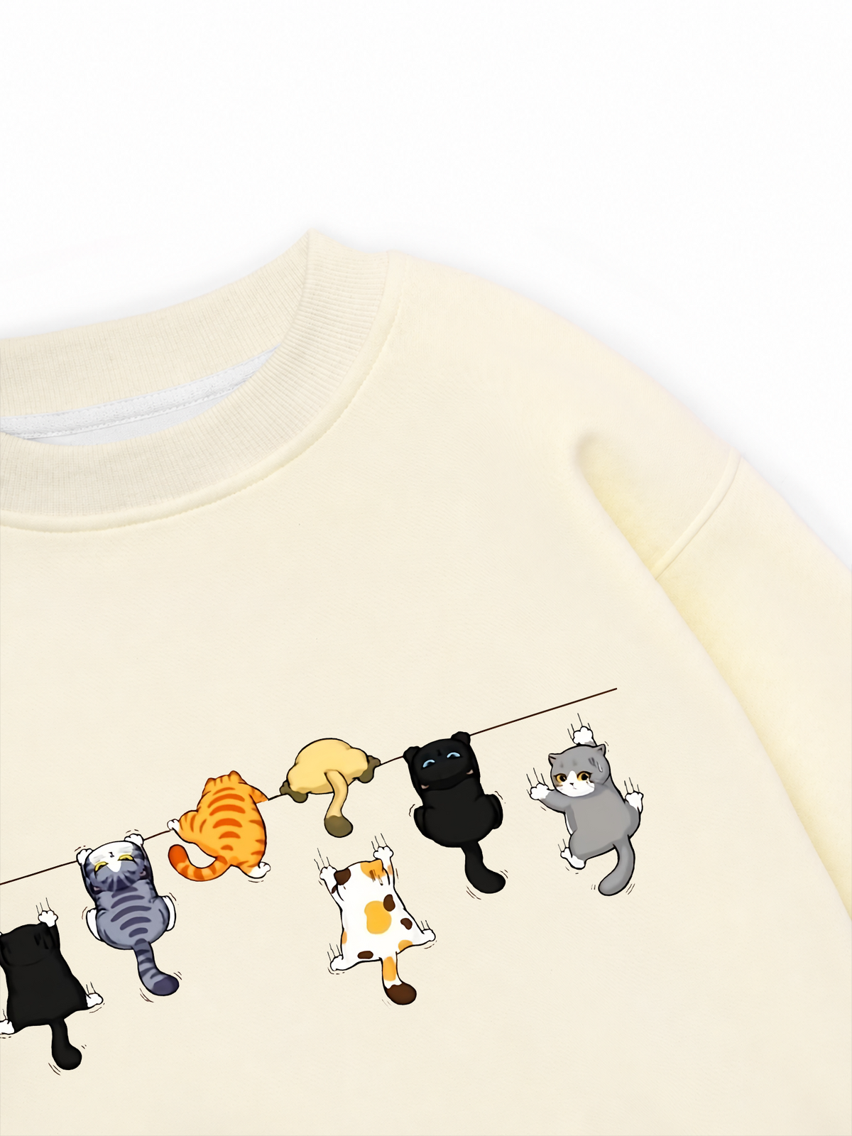 Áo Sweater Nỉ Hai Da TNO Cat Line Up