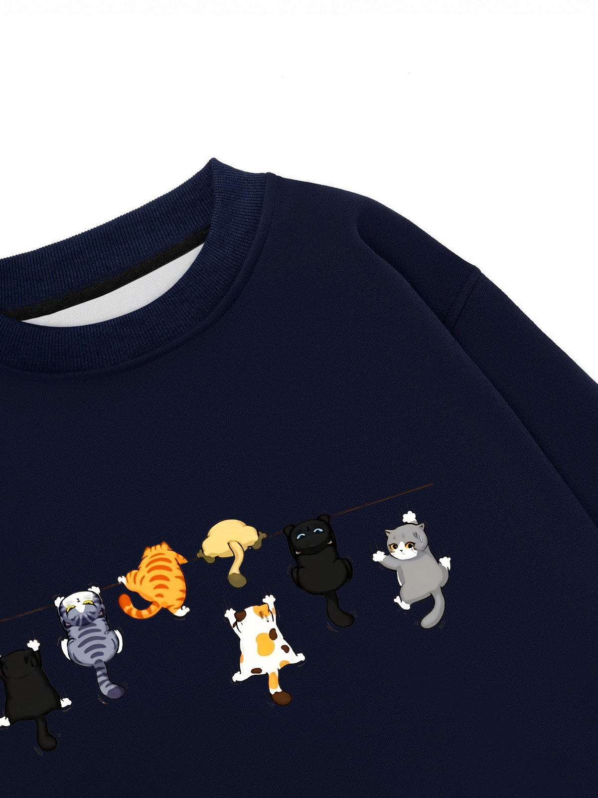 Áo Sweater Nỉ Hai Da TNO Cat Line Up