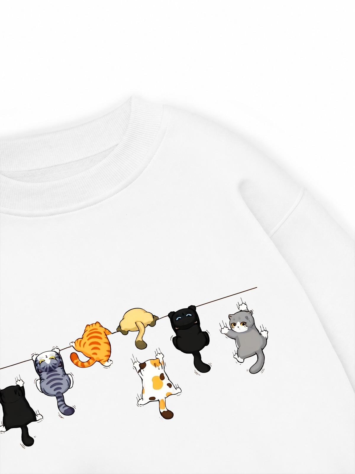 Áo Sweater Nỉ Hai Da TNO Cat Line Up