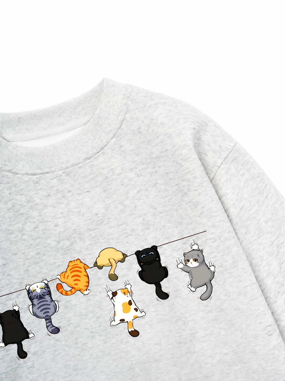 Áo Sweater Nỉ Hai Da TNO Cat Line Up