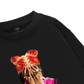 Jewel Ring & Orange Kitty Cap Wash Sweater