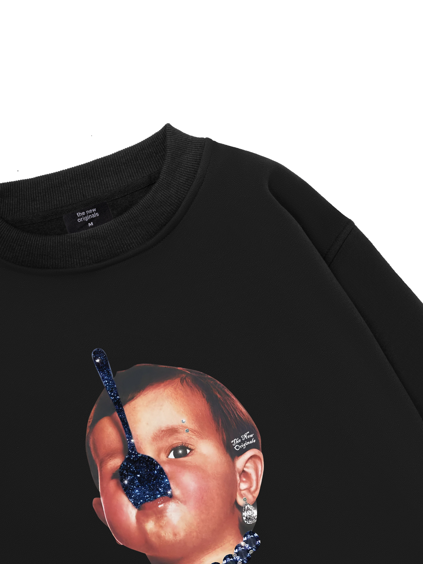 Funny spoon-covered face boy Sweater