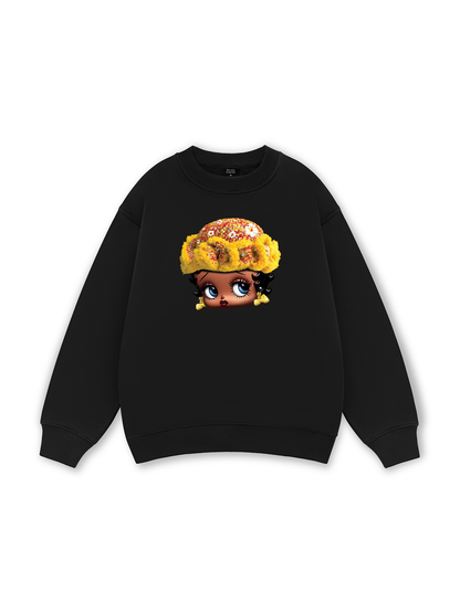 Flower Sun Knit Hat Cartoon Head Sweater