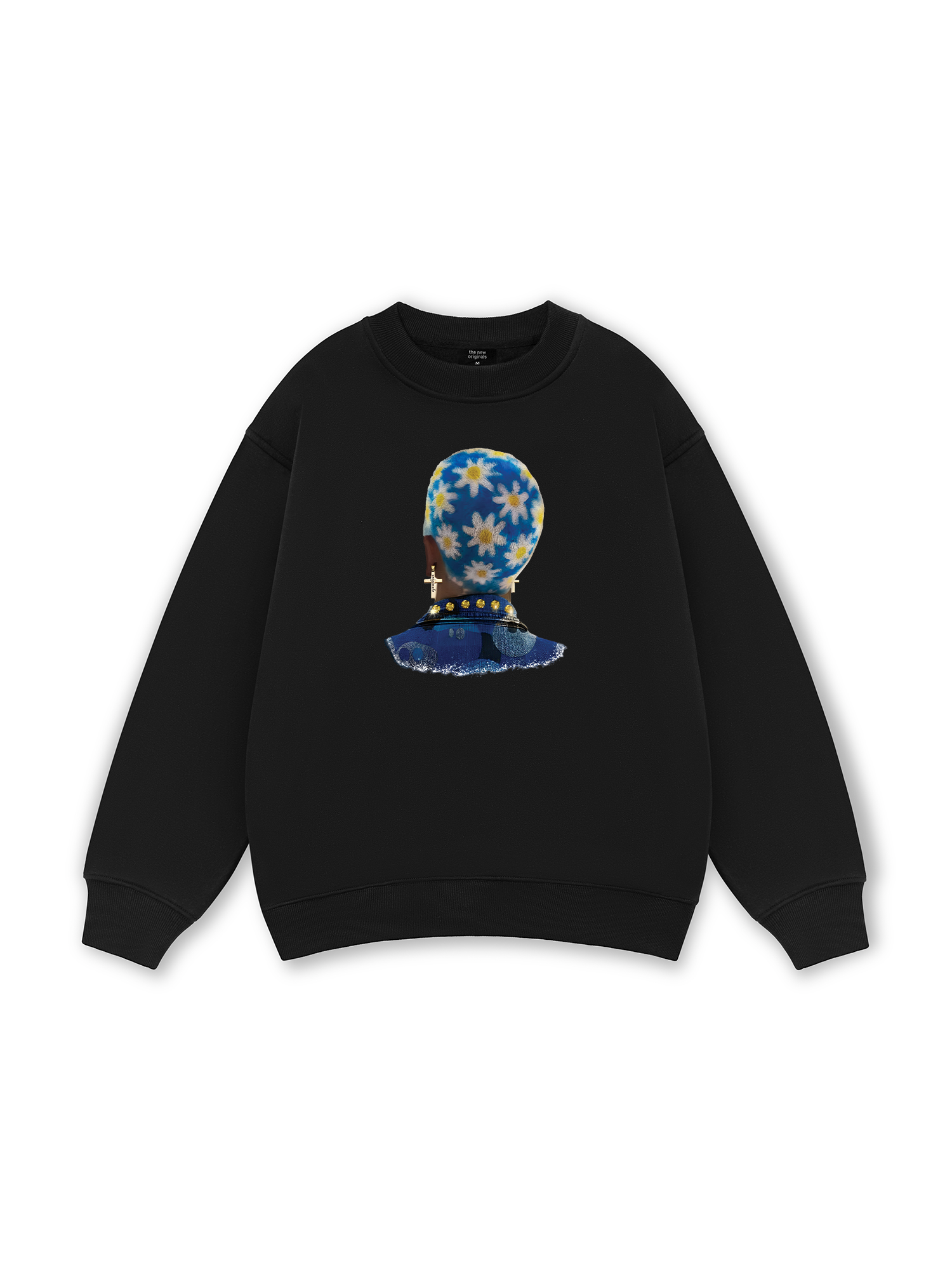 Blue Daisy Hairstyle Sweater