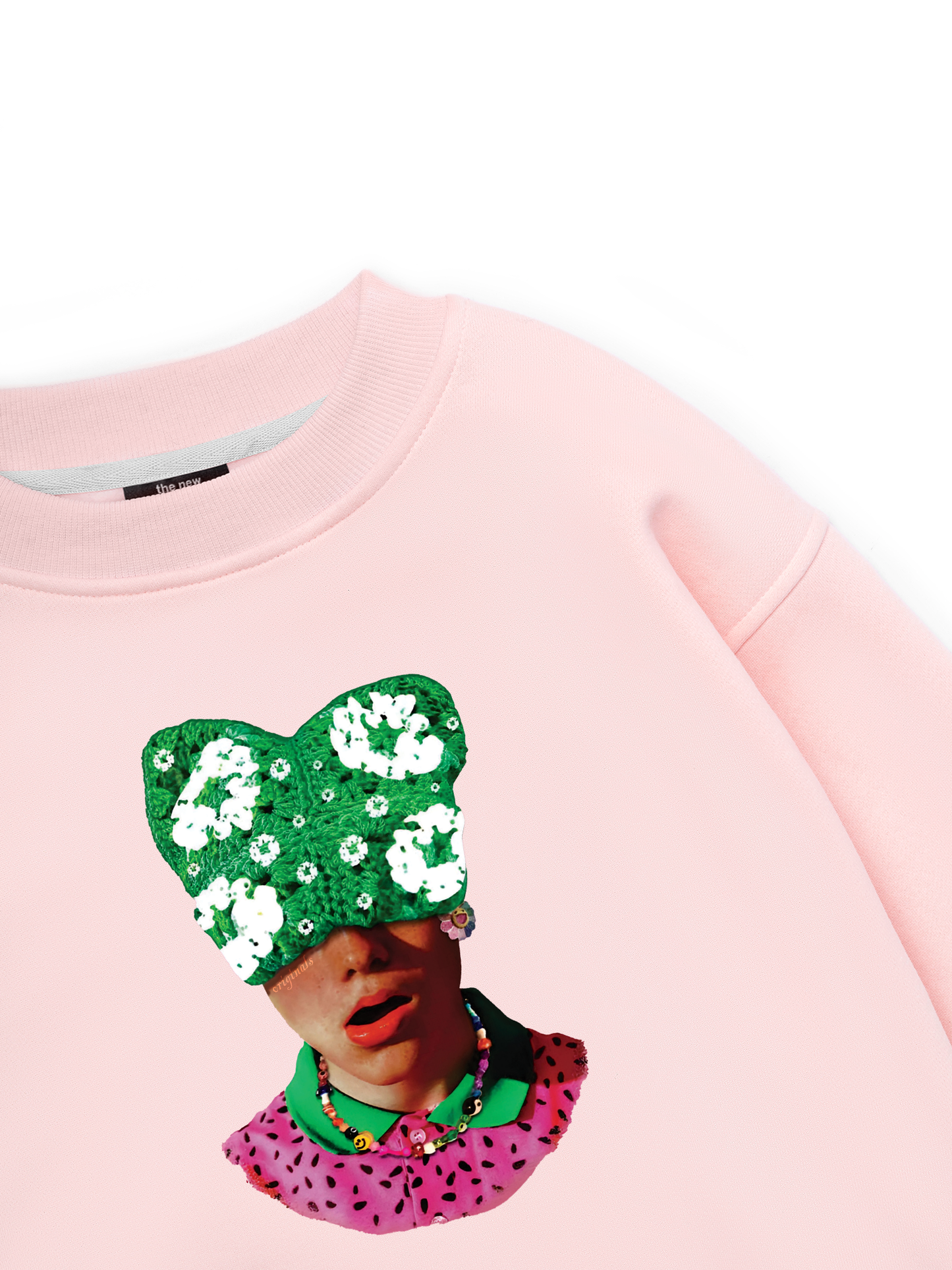 Summer Dopamine Kitty Cap Pink Gradient Sweater