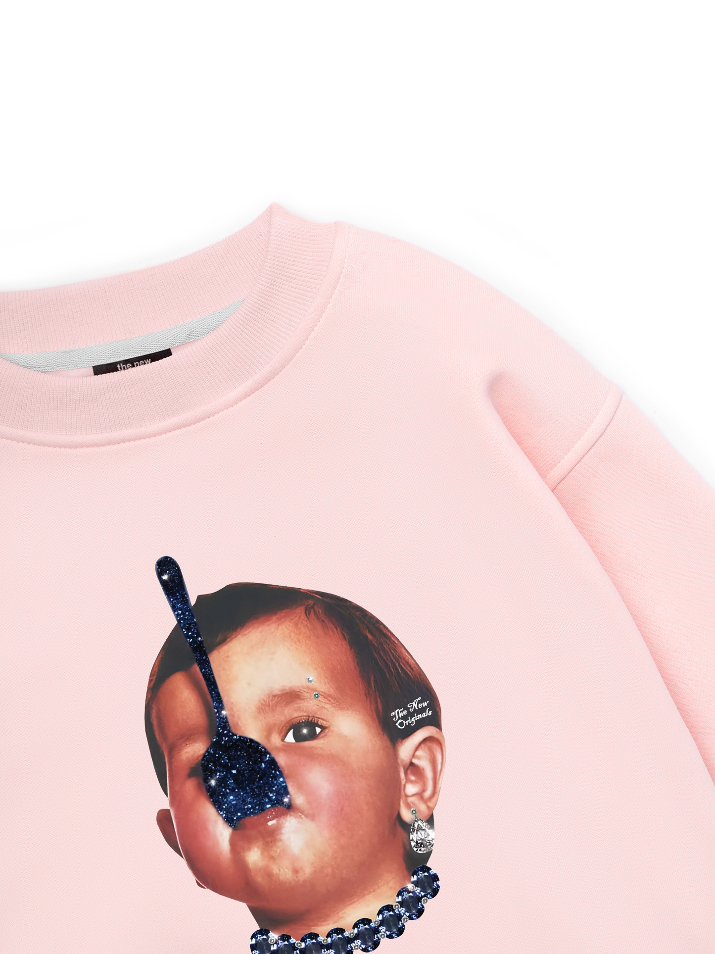 Funny spoon-covered face boy Sweater