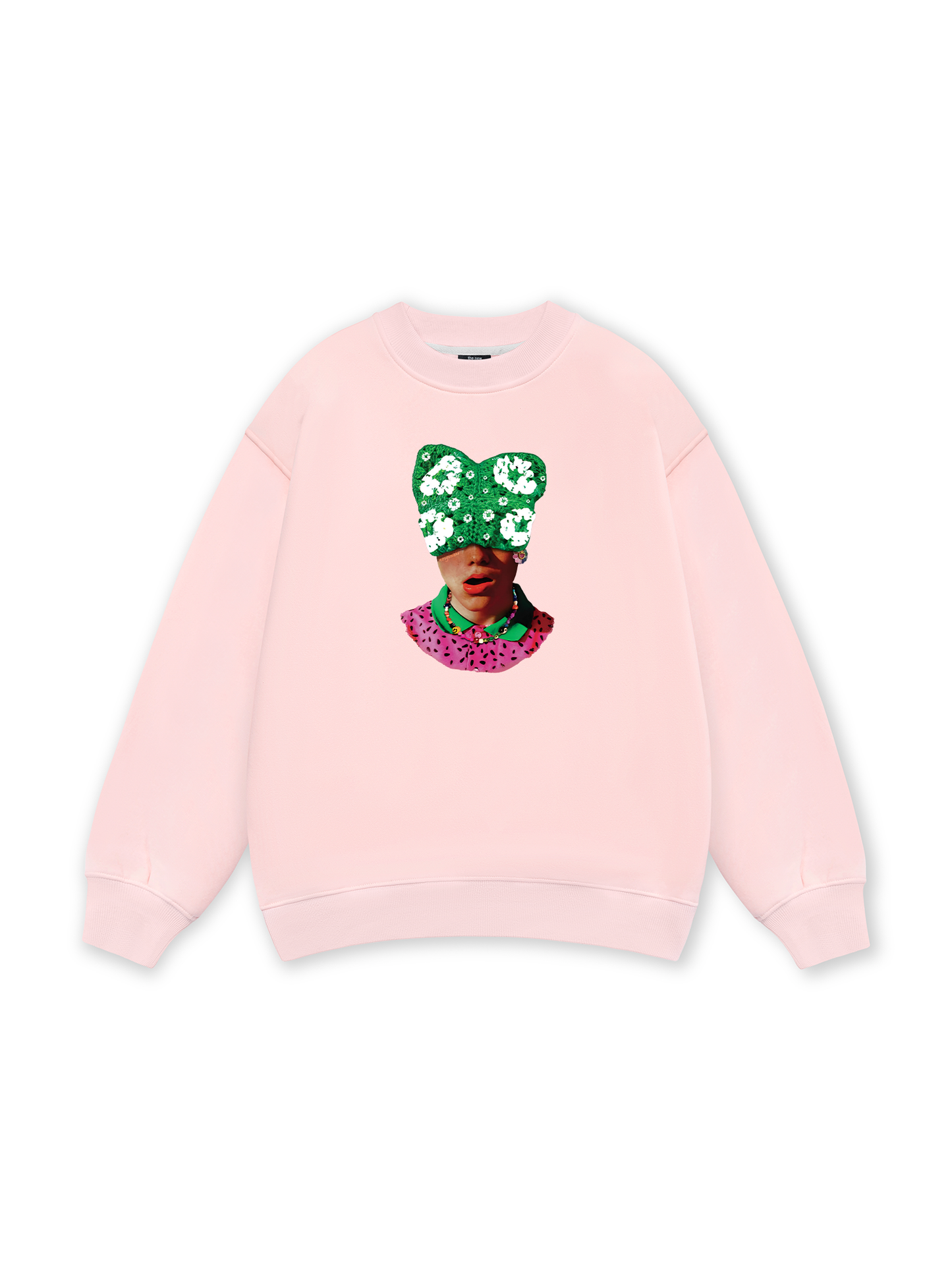Summer Dopamine Kitty Cap Pink Gradient Sweater