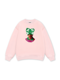 Summer Dopamine Kitty Cap Pink Gradient Sweater